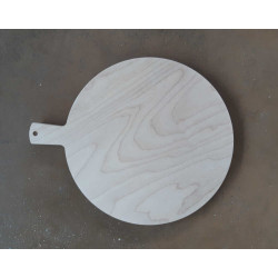 TAGLIERE LEGNO TONDO C/MANICO